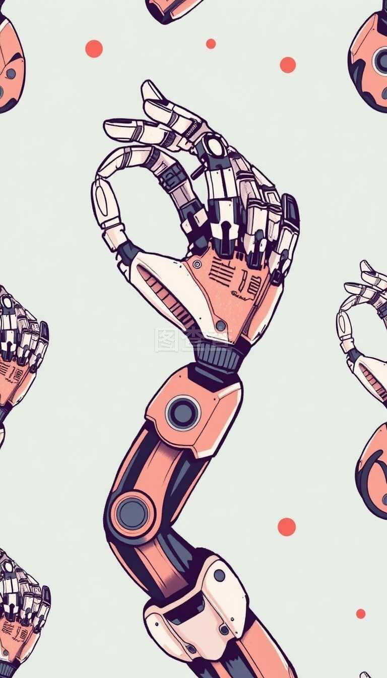 機(jī)械手機(jī)械手圖案,簡單樣式